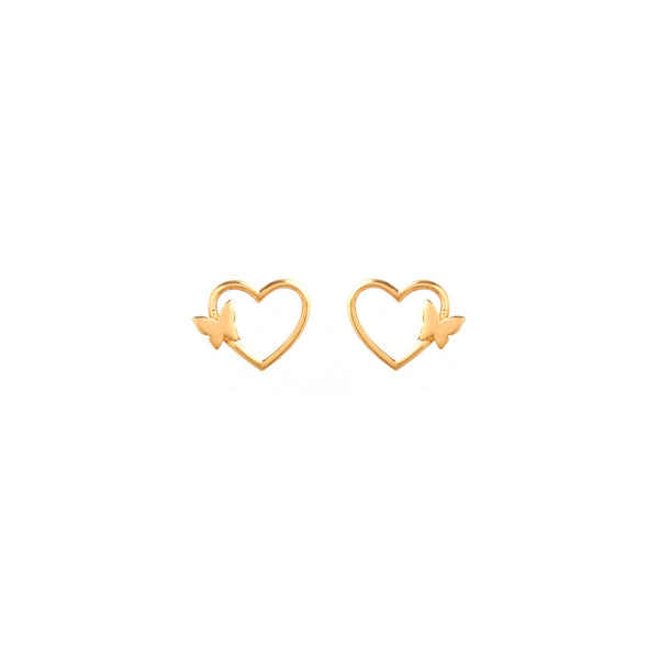 Free to Fly Gold Stud Earrings - zaveribros.com