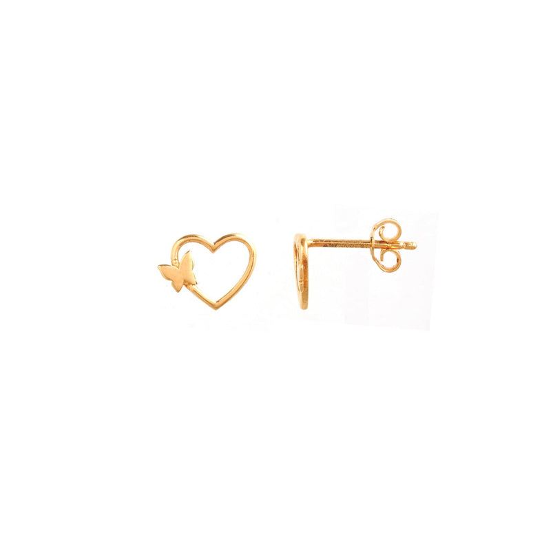 Free to Fly Gold Stud Earrings - zaveribros.com