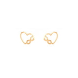 Infinity Love Gold Stud Earrings - zaveribros.com