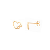 Infinity Love Gold Stud Earrings - zaveribros.com