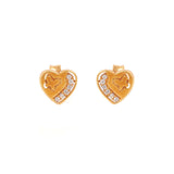 Graceful Valentine Gold Stud Earrings - zaveribros.com