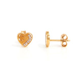 Graceful Valentine Gold Stud Earrings - zaveribros.com