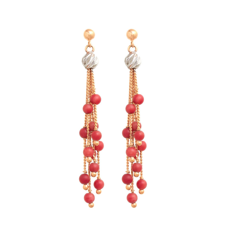 Gold and coral earrings. Jewellery & Gemstones - Earrings - Auctionet