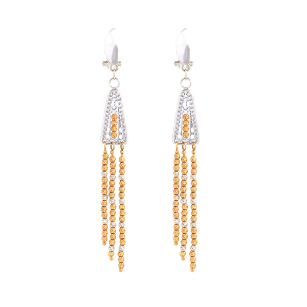 Classic Modern Gold Tassel Earrings - zaveribros.com