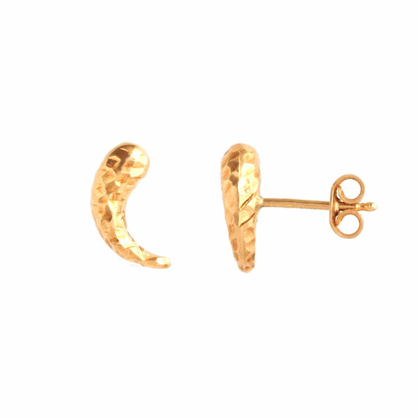 Shiny Tiny Gold Stud Earrings - zaveribros.com