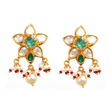 Vineeta Polki Stud Earrings - zaveribros.com