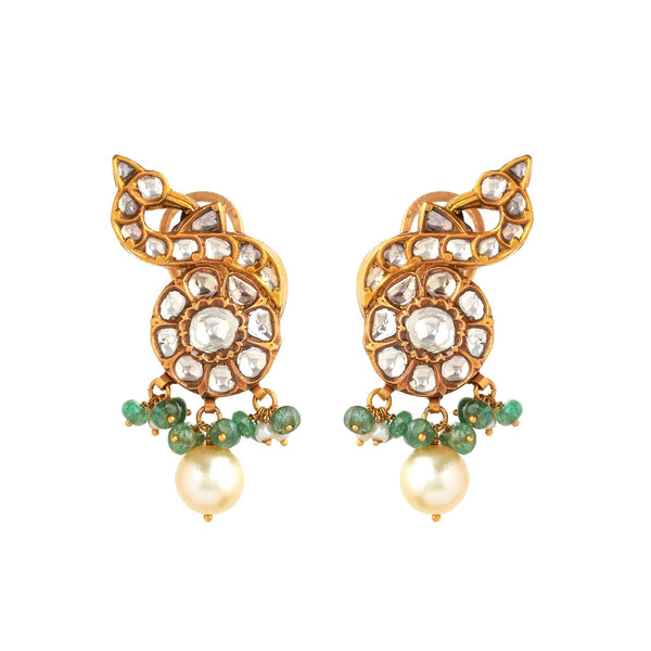 Janaki Peacock Stud Earrings - zaveribros.com