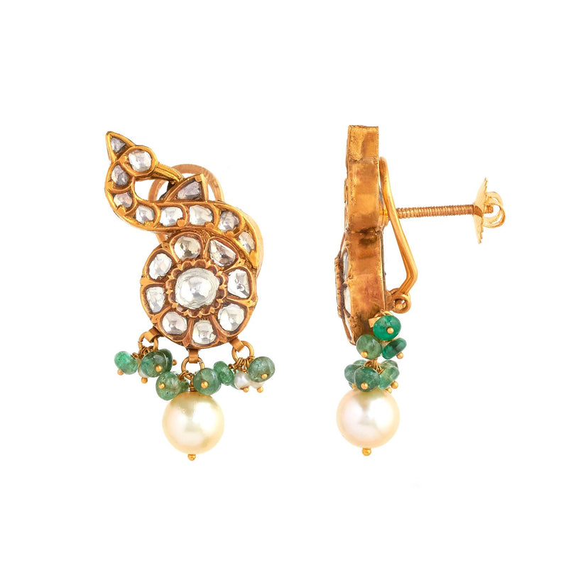 Janaki Peacock Stud Earrings - zaveribros.com