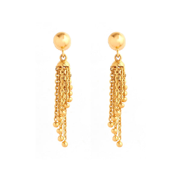 Opulent 22kt Gold Earrings - zaveribros.com