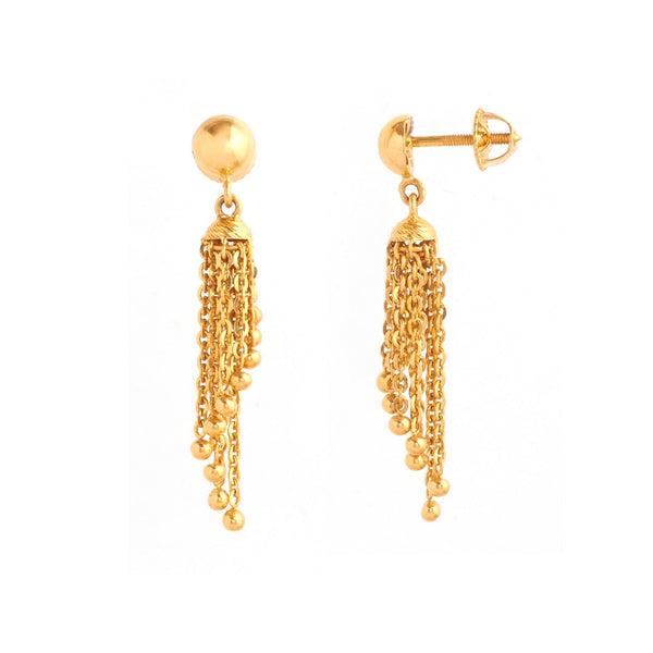 Opulent 22kt Gold Earrings - zaveribros.com