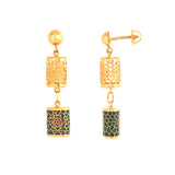 Stunning Geometric Shaped Gold Earrings - zaveribros.com