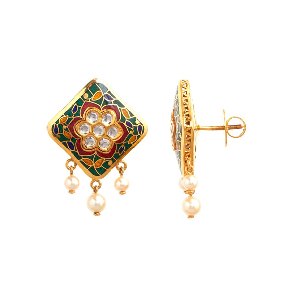 Enticing Gold Earrings - zaveribros.com