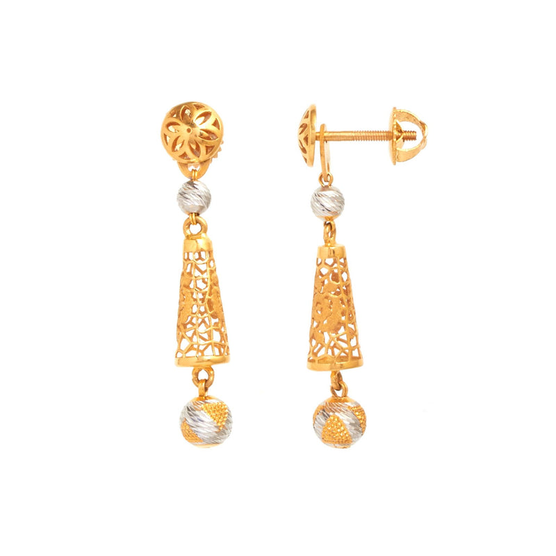 Senco Gold Women Gold & Diamonds Love Struck Gold Drop Earrings :  Amazon.in: Fashion
