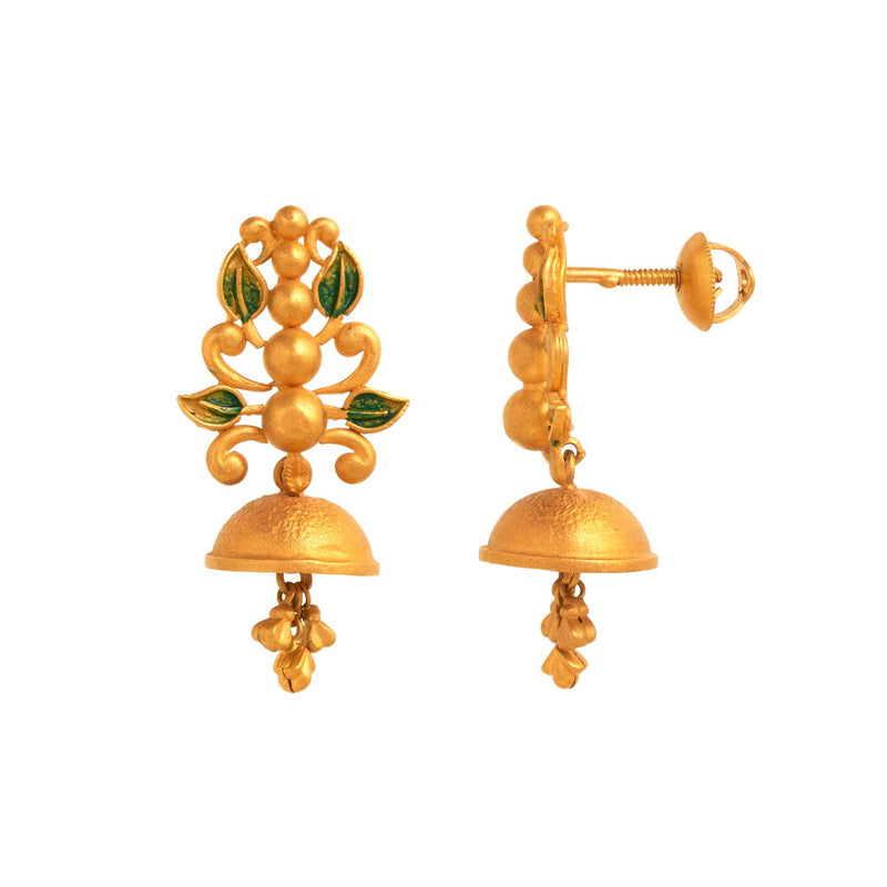 Mesmerizing red kemp stone pearls drop chandbalis traditional antique gold  look drop earrings for women and girls - AQUASTREET - 4173052