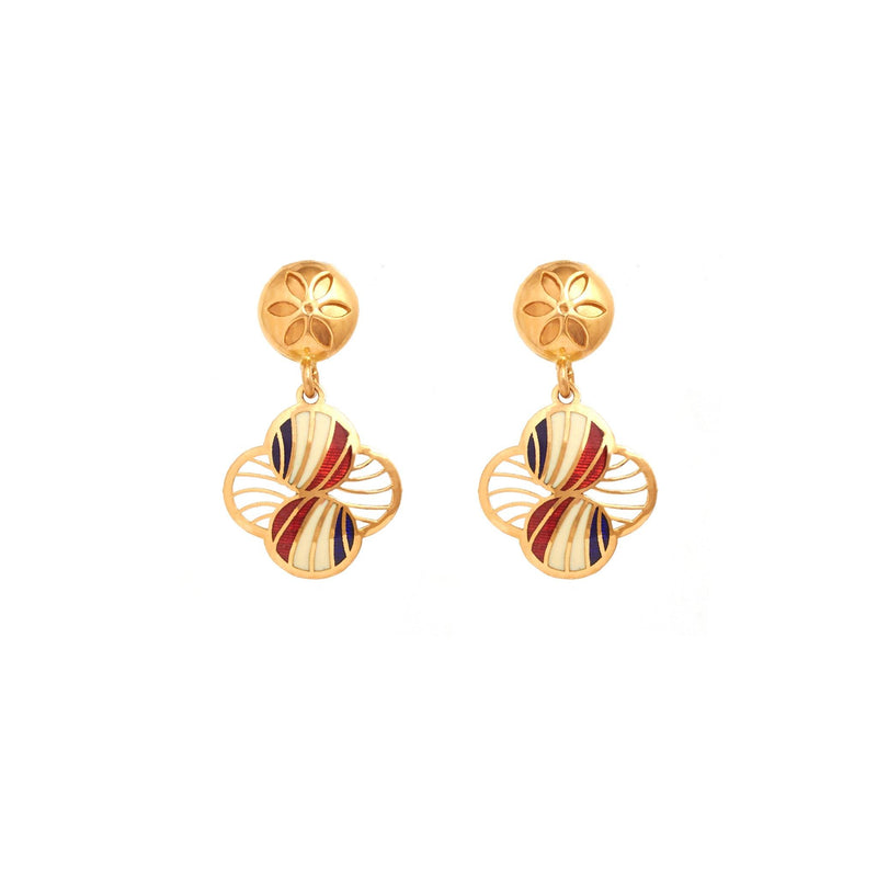 Radiant Gold Dangle Earrings - zaveribros.com