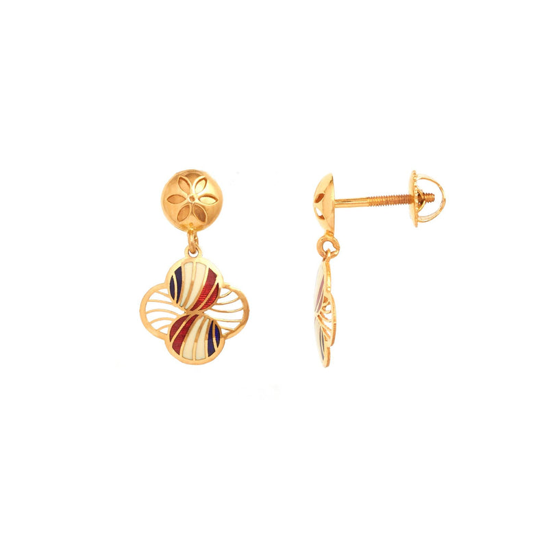 Radiant Gold Dangle Earrings - zaveribros.com