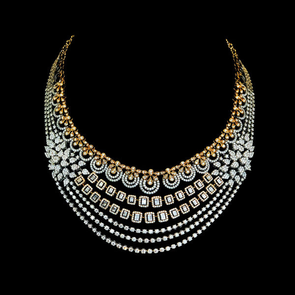 Exotic Bridal Diamond Necklace freeshipping - zaveribros.com
