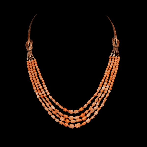 Vintage Bamboo Coral necklace with Sprinkles Toggle Clasp – Hazel Smyth