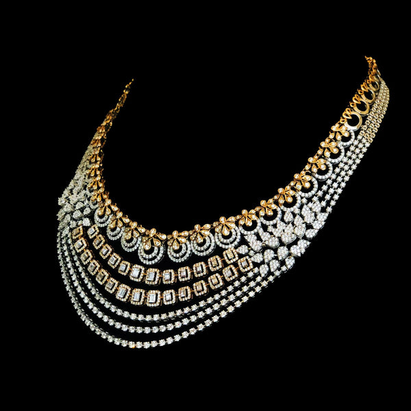 Exotic Bridal Diamond Necklace freeshipping - zaveribros.com