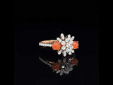 color stone diamond ring