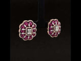 Ruby Dazzling Diamond Stud Earrings