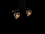 Key to the Heart Gold Stud Earrings